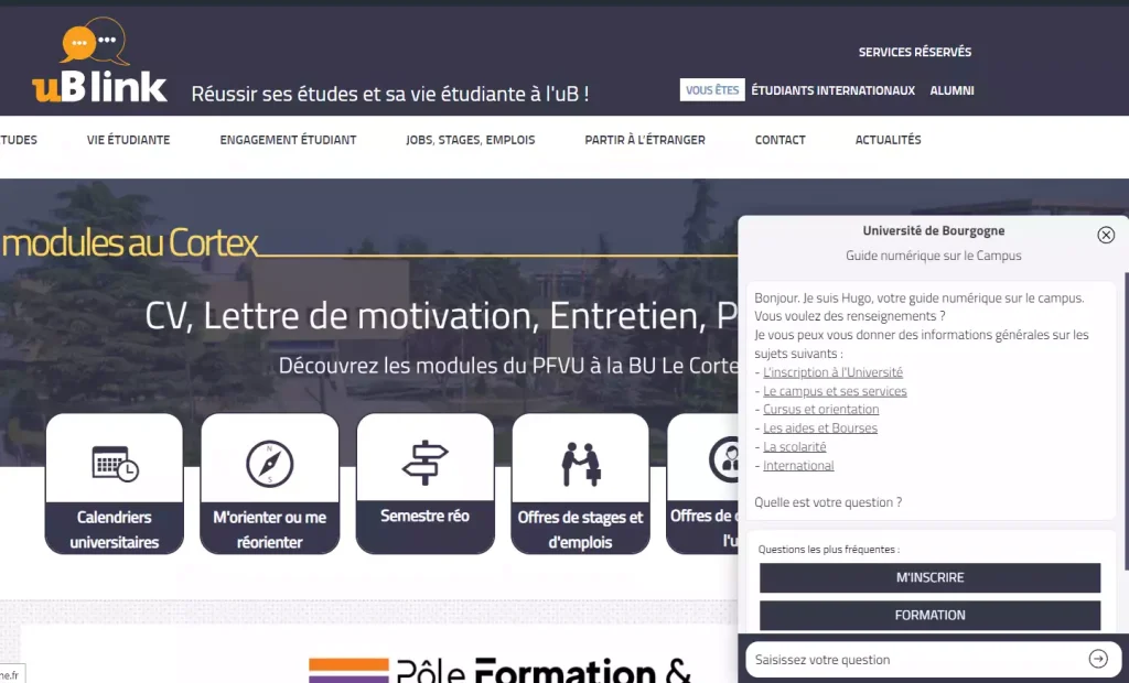 agent digital d'information étudiants